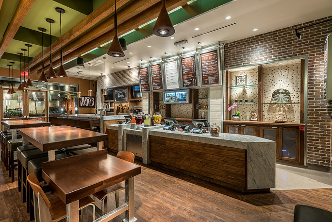 A restaurant interior redone by Orange County architects.