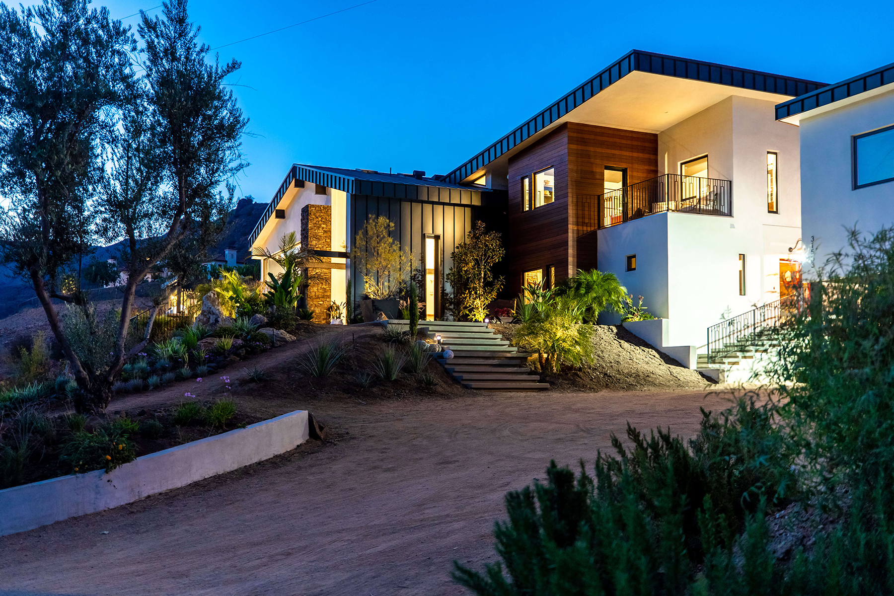 The exterior of a new house designed by an architect