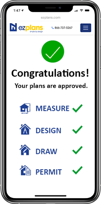 The EZ Plans Process on a phone