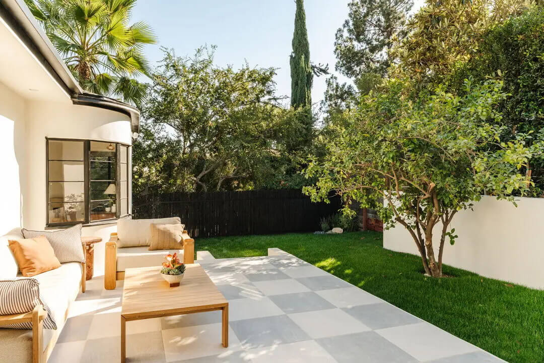 Los Angeles Home Remodel Rear Patio Seating Area