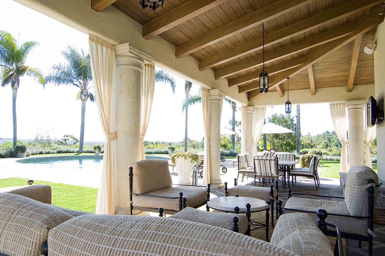 Residential design Mediterranean Estate Orange County outdoor living area