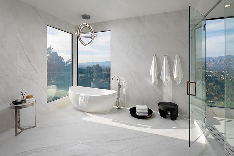 Home remodel plans Los Angeles modern contemporary master bathroom 1