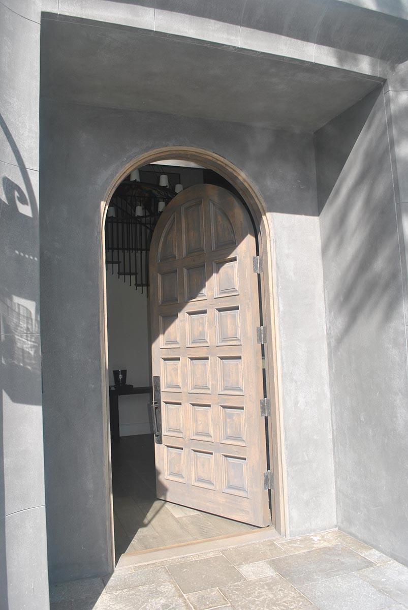 Residential design Spanish Revival home front entrance