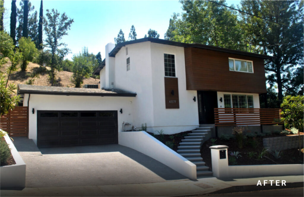 Updated California contemporary home exterior