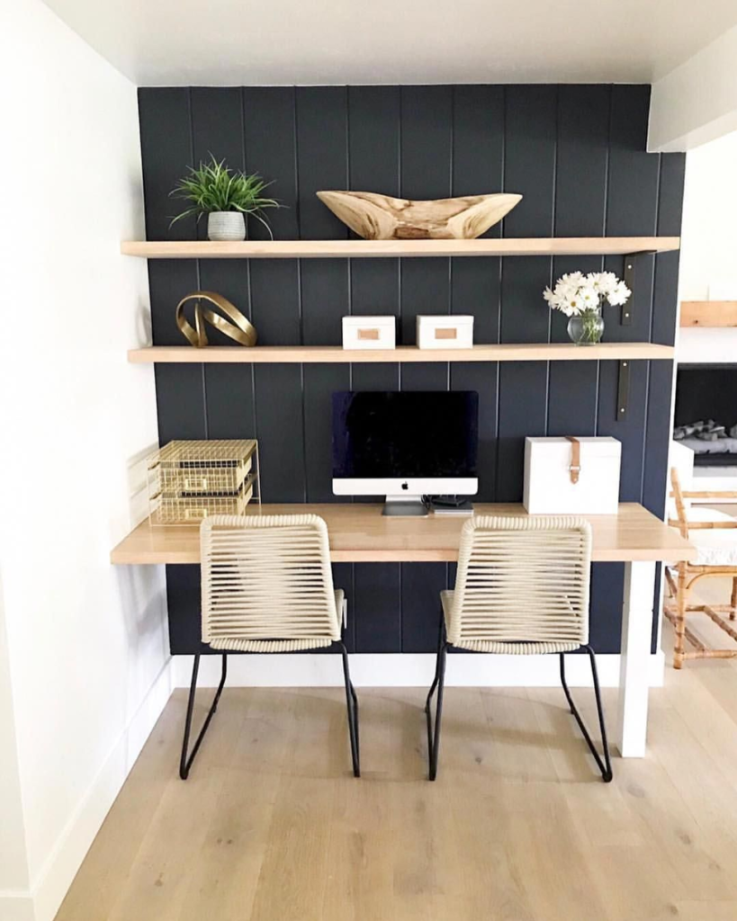 A minimalist home office setup